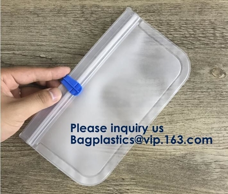 Seal Reusable PEVA Storage Bags ideal For Food Snacks, Lunch Sandwiches, Makeup,Customized Printing Peva Plastic Materia