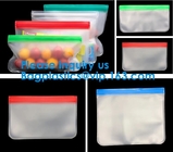 Reusable PEVA Standing Bag for Food Storage and Milk,FDA Reusable Standing Storage Bag,Easy to Seal and Leakproof