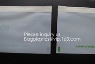 100% Compostable Material Slider Grip Bag PLA Biodegradable Corn Starch Compostable Slider Lock Bag For Food Storage