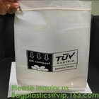 PLA Compostable Clear Poly Custom Printed Plastic K Bags, APPAREL Dress K Bag, Garment Packaging Bag, Bagease
