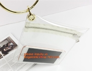Cosmetic Sewing Metal Zipper Bags, PVC leather cosmetic bag metal double zipper puller makeup bag, Metal Zipper Printing