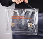 biodegradable PVC tube handle carrier bag, handle packing bag oem pvc bag,zipper pvc cosmetic bag with handle bags, sack