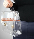 biodegradable PVC tube handle carrier bag, handle packing bag oem pvc bag,zipper pvc cosmetic bag with handle bags, sack