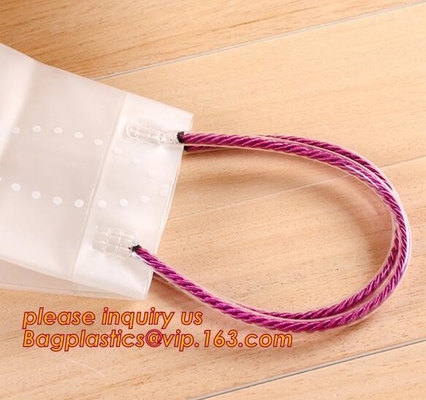 Pvc handle bag for shopping, cosmetic packaging handle zipper top pouch printed transparent pvc bag, Stadium Top Handle