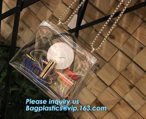 Sling Shoulder Clear PVC Crossbody Bag, PVC hand bag Asia Ladies Shoulder Bag, Shoulder Tote Pouch Clear PVC Beach Bag W