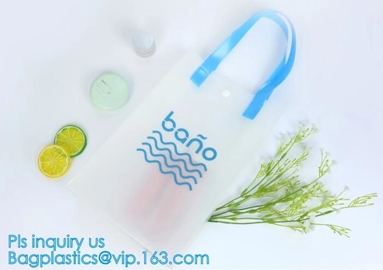 Beach Lash Package Tote Shoulder Bag with Interior Pocket, Customized Large Clear PVC Tote Bag Beach Bag, Water Resistan