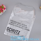 Transparent pvc handle plastic bag with logo, promotional clear tote pvc handle shopping bag pvc tote bag, underwear clo