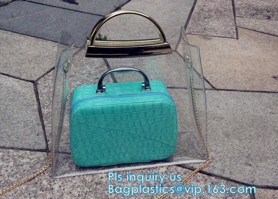 ladies fashion pvc handbag, PVC Women Bags Tote Beach Handbags, PVC Women Handbag Tote Bag, Women Handbag, PVC Beach Bag