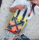 Bow Handle Hanger Zipper Lock Cosmetic Pvc Bag With k, handle bag gift clear vinyl plastic packaging zipper bags w