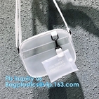Stadium Purse PVC Handbag Chain Crossbody Bag, holographic transparent pvc handbag korean crossbody jelly bag, Travel ma