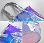Holographic Makeup Bag Iridescent Cosmetic Bag Hologram Clutch Large Toiletries Pouch Holographic Makeup Pouch  Bag