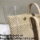 EVA Logo Printed Mini Tote Bag Fashion Plastic Lady's Shopping Hand Bag Custom Printed EVA Tote Bag, Bagease, Bagplastic