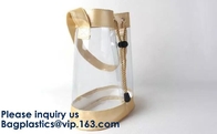 Transparent PVC Drawstring Bag With Colorful Rope,Clear PVC drawstring bag with gold string,Pvc Strips Printing Gift Pac