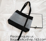 Transparent PVC Blanket Bag/Plastic Shopping Bag/Packaging Bag With Black Woven Trim And Webbing Handle, bagease, packag