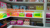Custom cotton printed plastic waterproof pencil bag PVC pencil case with zipper, round mesh bags,