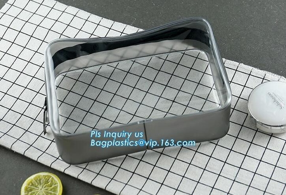 clear hanging toiletry bag pvc cosmetic bag, promotional plastic pvc clear transparent cosmetic bag, top zipper soft tra