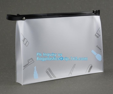 PVC mini plastic zipper cosmetic slider zip bags with printed, Promotional cosmetic makeup bag use beautiful pvc cosmeti