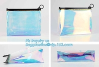 quality slider zipper cosmetic pvc bags, mini plastic zipper cosmetic slider zip bags with print, Pouch Slider plastic Z