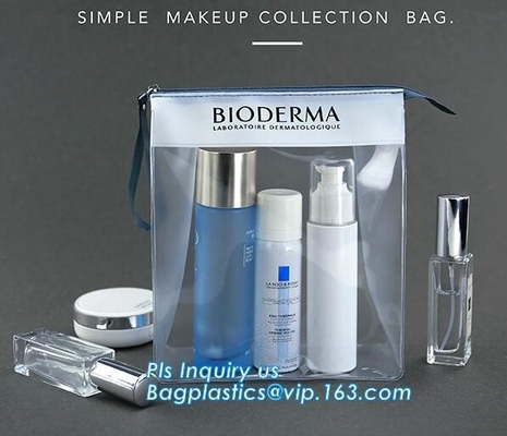 frosted PVC slider zipper bag plastic bag with zipper resealable pvc slider zip poly bag, cosmetic bag with slider zippe