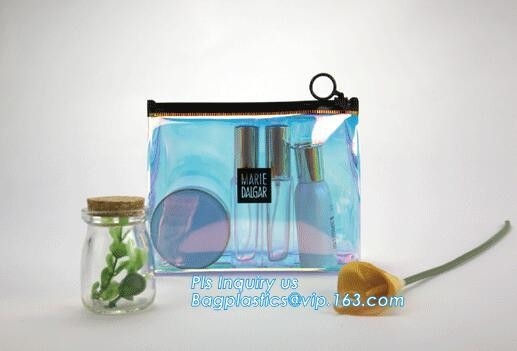 EVA Plastic Personal Care Packaging Slider Bags, cosmetic pvc bag with slide industrial plastic bags, PVC / EVA / TPU zi