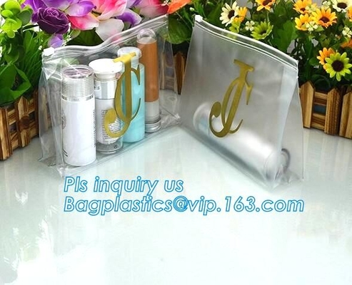 slider pvc promotional packaging bag, zipper bag for cosmetics, office slider transpraent plastic storage bag, slider zi