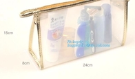 makeup cosmetic bag beauty flat pouch, bag clear vinyl pvc packaging bag with slider zipper, vinyl slider zipper bag,zip