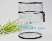 zipper bag promotional gift bag, square barrel thickened plastic storage bag factory wholesale, barrel pin clear small m