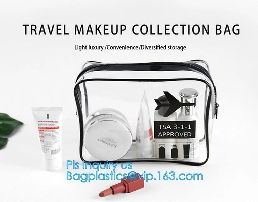 Luxury cosmetic bag custom printing pvc makeup bag travel, makeup bag travel pvc zipper bag, Promotional PVC Travel Make