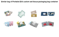 Portable wet tissue packaigng bag container, EVA custom wet tissue bag, tissue container bag,tissue packaging diaper pac