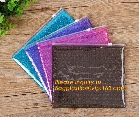 Mini small pouches k bags with slider zip plastic bags zipper bubble mailers with laser film/custom design bagease