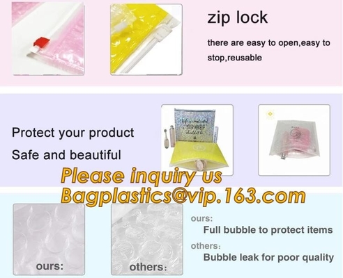 Protection Usage For Packaging Slider Bags Air Bubble Bags,Biodegradable pvc made shock resistance transparent clear zip