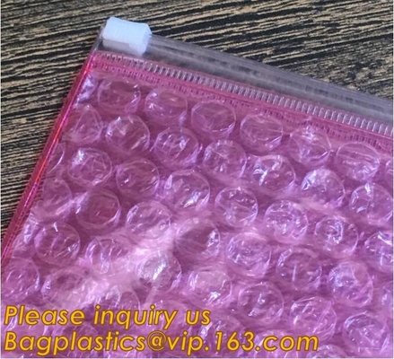 Holographic Zipper Slider Zip Lock Bubble Bag,Cosmetic Zipper Bag/Rose Gold Slider Bubble Bag with Logo,Slider Bubble Zi