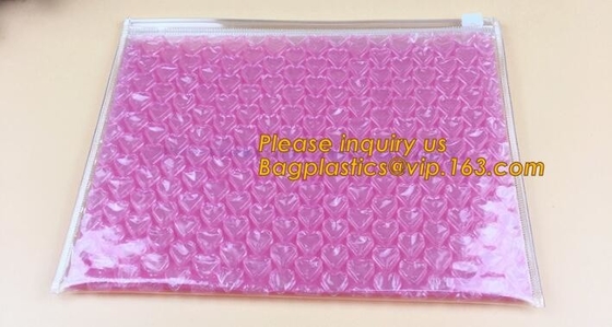 Holographic Zipper Slider Zip Lock Bubble Bag,Cosmetic Zipper Bag/Rose Gold Slider Bubble Bag with Logo,Slider Bubble Zi