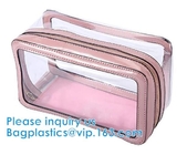 Biodegradable Plastic Zipper Case Zip Lock Frosted Plastic Slider PVC Zipper Packing Bag For Underwear Clothing Cosmetic