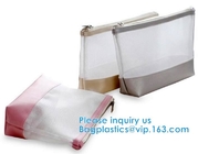 Biodegradable Beach Makeup Cosmetic Bag Vinyl Transparent Clear PVC Zipper Tote Design