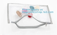 Biodegradable Transparent PVC/EVA/TPU Zipper Slider bag,Selected By Girls Cosmetics Toothbrush Zipper Bag With Slider