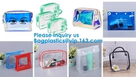 Travel Luggage Pouch Custom Clear Transparent PVC Travel Toiletry Bag Make Up Cosmetic Bag /Wash Bag/Zipper bag