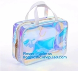 Shiny Silver Pvc Holographic Makeup Cosmetic Bags Toiletry Storage Wash Bags Organizer Pouch Beauty Makeup Case Accessor