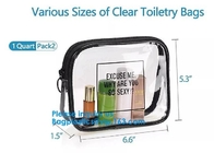 Fashion Black Shaving Kit Travel Wash Bag Organizer PVC Waterproof Portable Gym Hanging Toiletry Bag for men