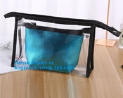 Travel Toiletry Bag Makeup Pouch Durable Carry-On Clear Zipper Small Cosmetics bag Simple Zipper Cosmetic Travel Bag