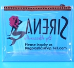 Clear Vinyl Slider Bags/ PVC EVA Zipper Bag,Clothes Packaging Suited Frosted PVC/EVA Vinyl Slider Top Zipper Bag For Swi