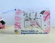 Logo Printed Slider Zipper Clear Pvc Bag For Package Vinyl Transparent Pvc Bag Cosmetic Packing,Zipper Closure Design