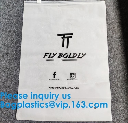 Transparent PVC Biodegradable Custom Frosted Slider Zipper Pouch For Bikini Swimwear Clothing Plastic Packaging k