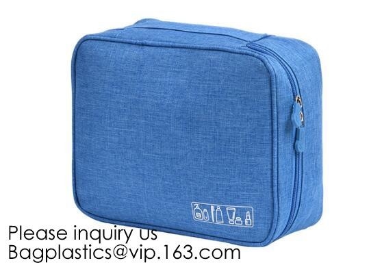 Large Capacity waterproof Hanging travel Cosmetic Bag Toiletry Bag With Hook,Pouch Travel Small Black PU Cosmetic Bag