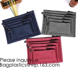 Felt Large Capacity Zipper Stationery Pouch School Solid Organizer Pen Case Students Pencil Bag Suit For Student Office
