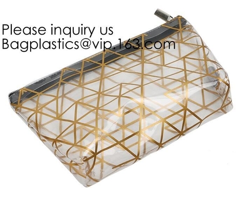 Fashion Lady Beautiful Transparent Eco Friendly EVA Cosmetic bag,PVC Zipper Cosmetic Makeup Tote Bags, bagease, bagplast