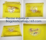 Fashion Travelling Heat-Sealed Clear EVA Cosmetic Bag With Yellow Snap Button And Rubber Handle Pouch By L'Oreal, Sedex