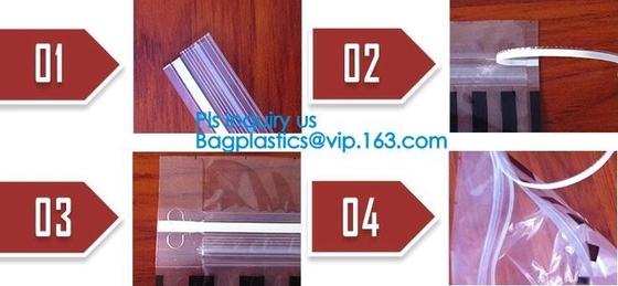 Multi Colored Plastic Easy Tear Zipper, Closure Pe Bag Clear Press Lock Zipper, Reclosable Press Zipper