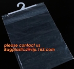 Biodegradable Hanger Hook Plastic Underwear Packaging Bags With Hanger, Frosted Hook Bag Button Opening