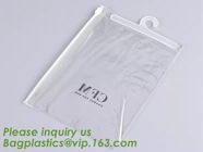 Biodegradable Self Adhesive Zipper Hanger Hook Bags For Garment, Underwear Hanger Hook Zipper Bags